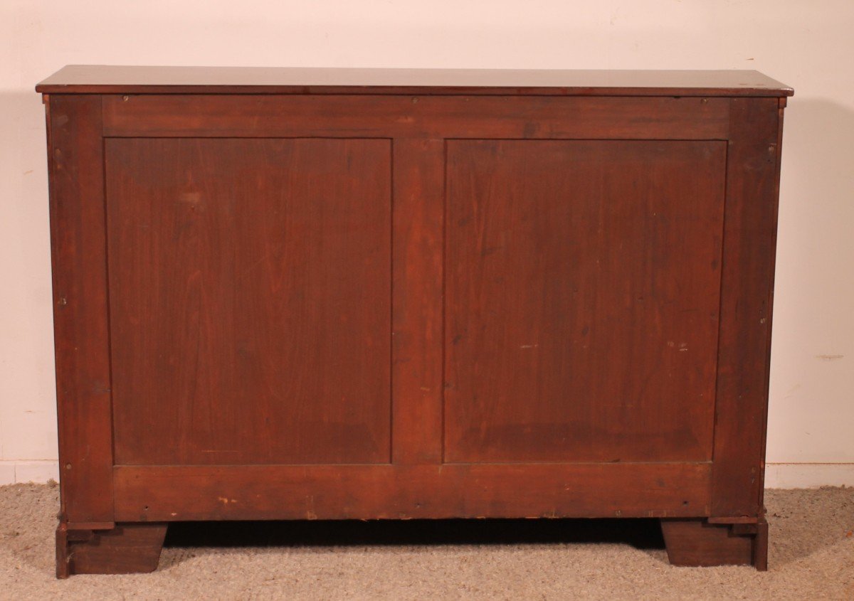 Low Open Bookcase In Mahogany 19th Century - England-photo-5