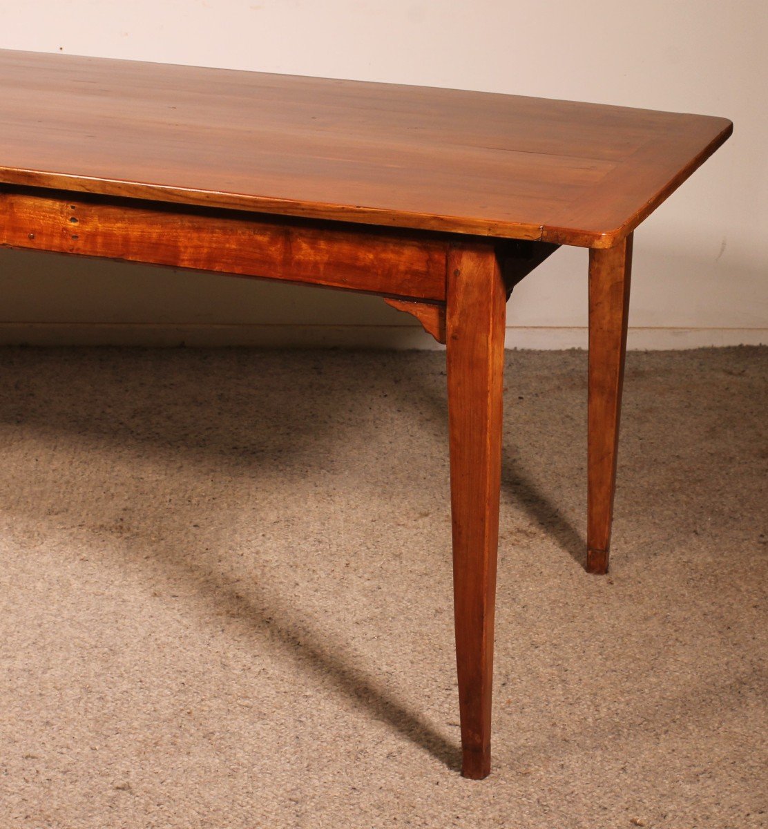 19th Century Cherry Wood Refectory Table-photo-2