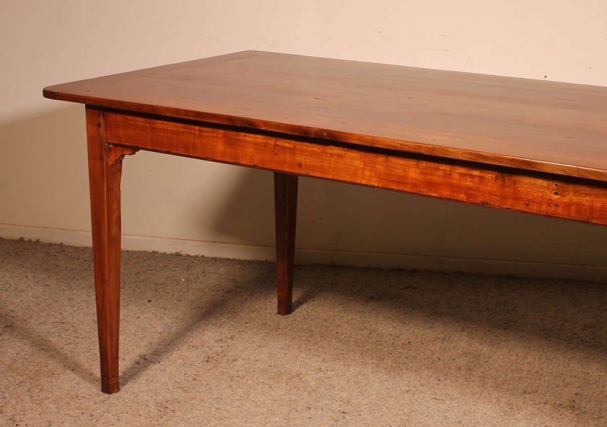 19th Century Cherry Wood Refectory Table-photo-3