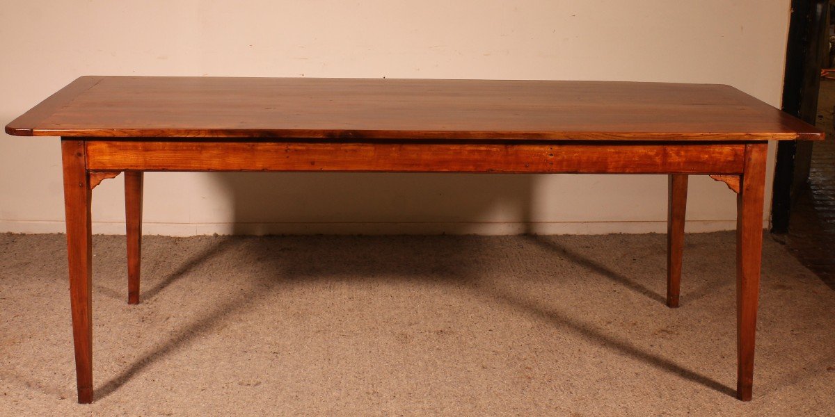 19th Century Cherry Wood Refectory Table-photo-4