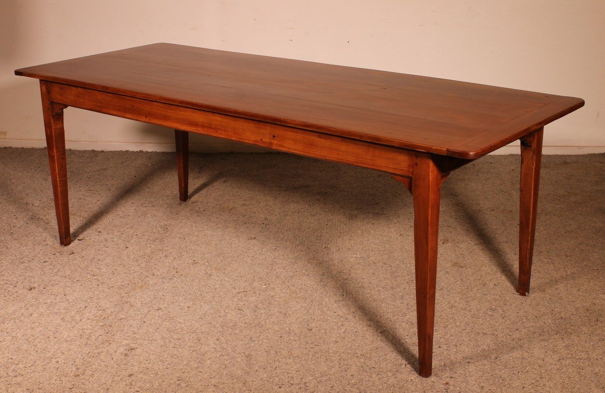 19th Century Cherry Wood Refectory Table-photo-4