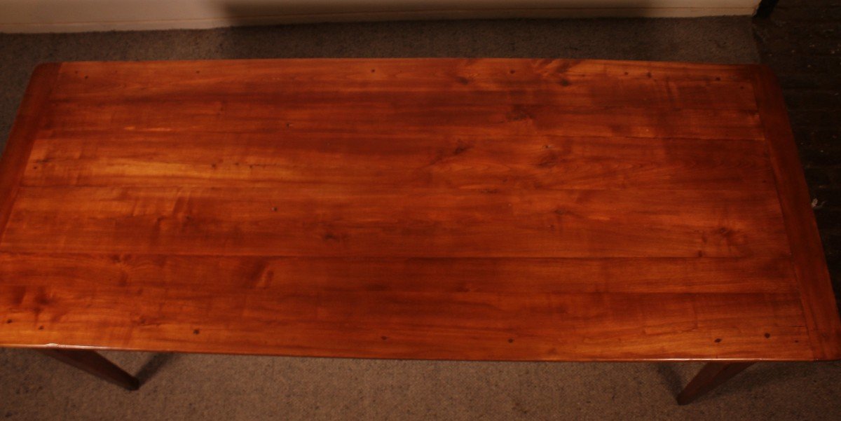 19th Century Cherry Wood Refectory Table-photo-6