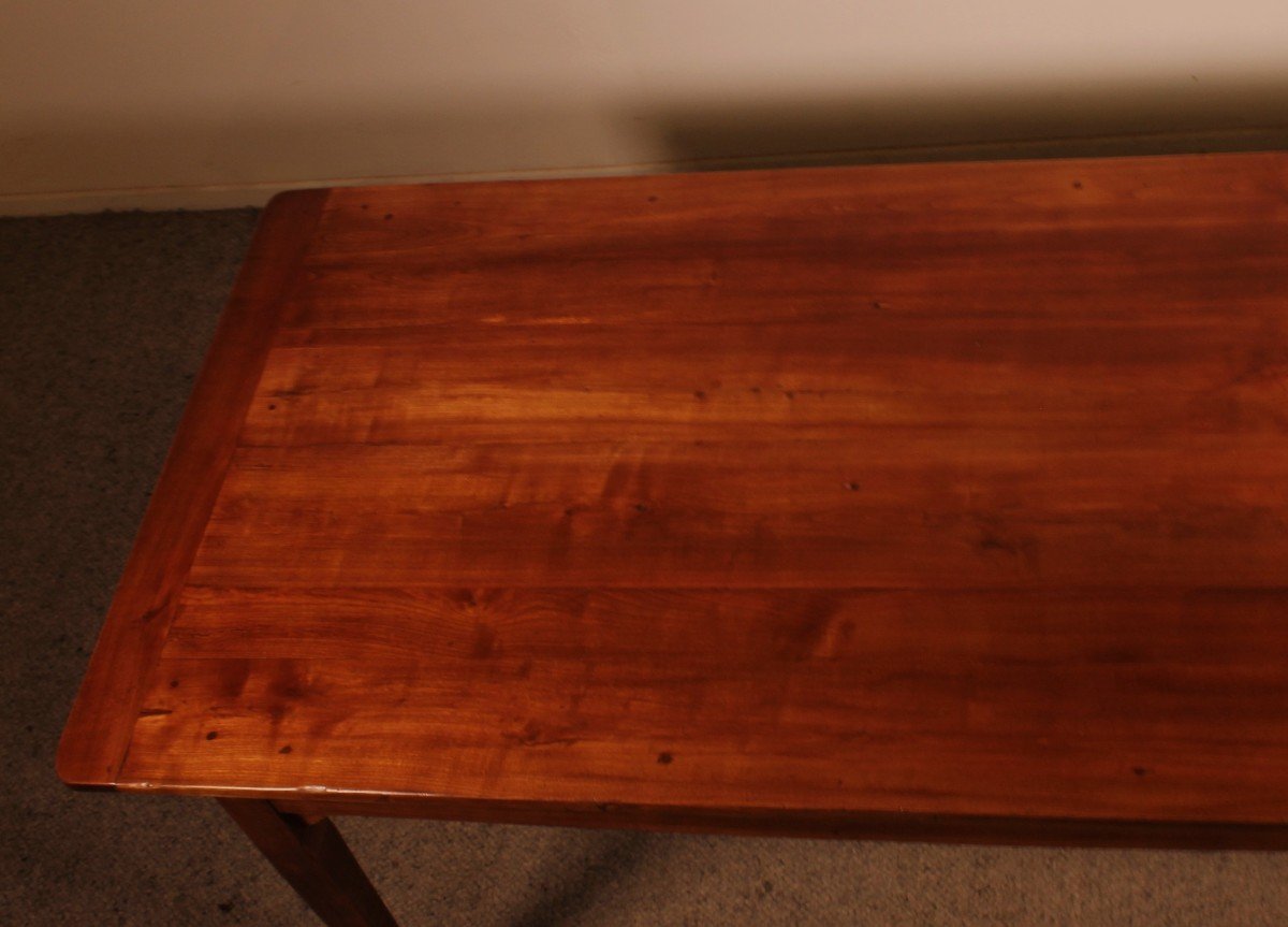 19th Century Cherry Wood Refectory Table-photo-7