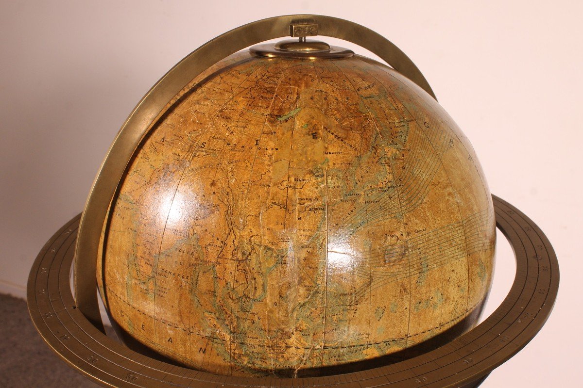 Terrestrial Globe By E. Girard And Boite  Paris - 19th Century-photo-4