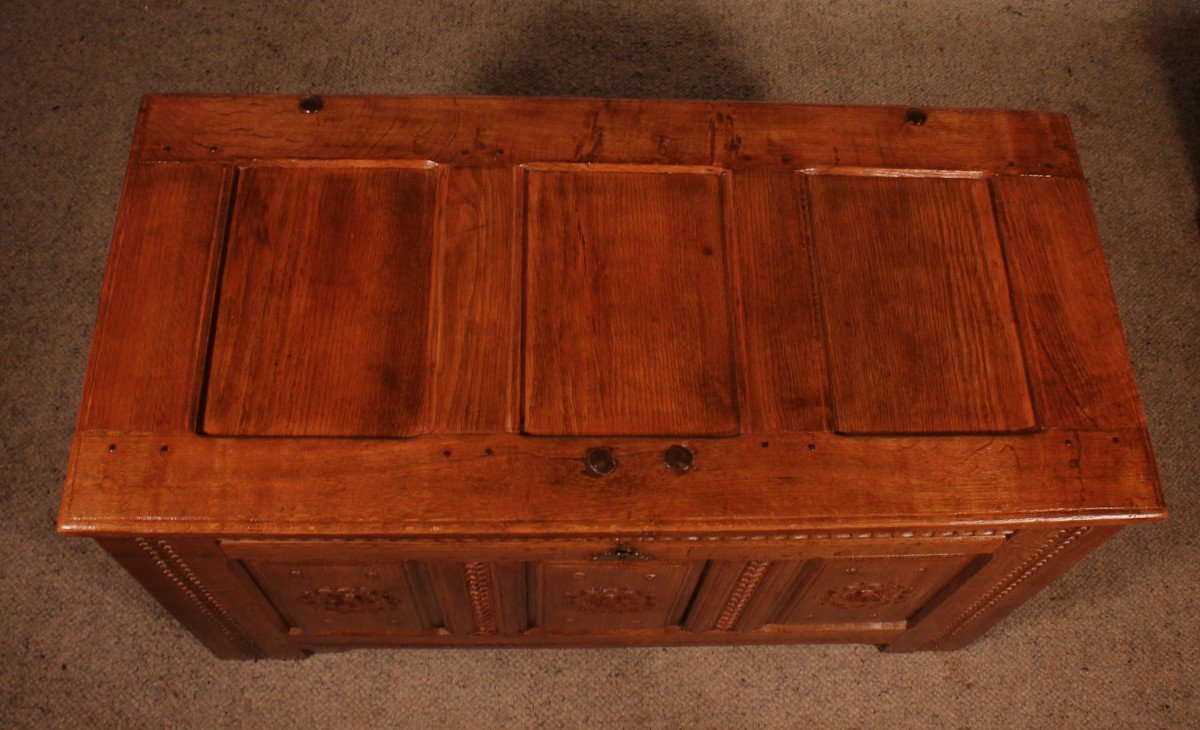 Renaissance Oak Chest - 17th Century-photo-6