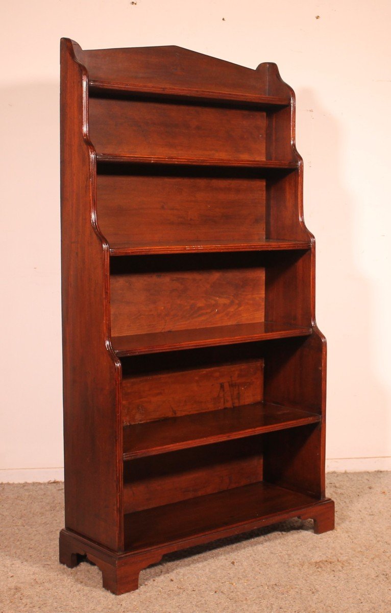 19th Century Mahogany Waterfall Bookcase-photo-2