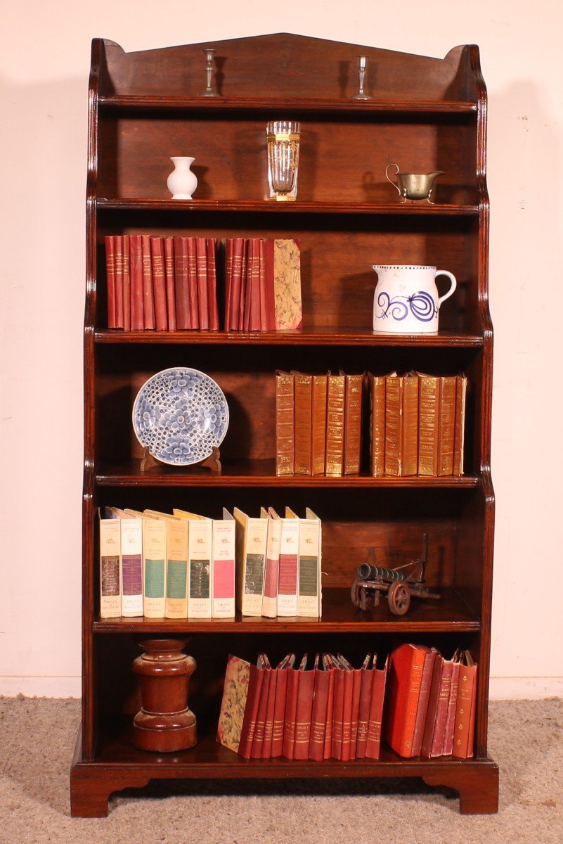 19th Century Mahogany Waterfall Bookcase-photo-3