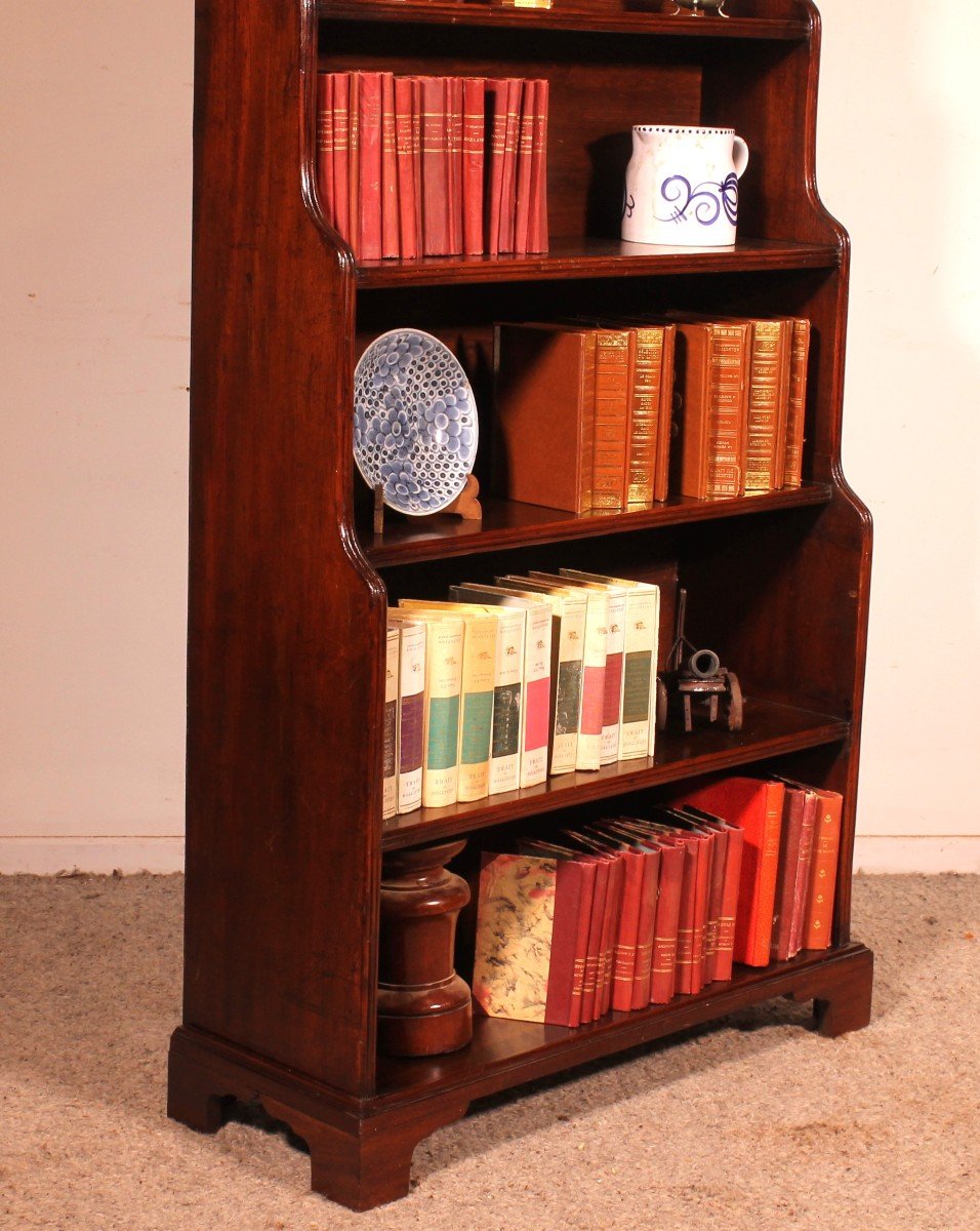 19th Century Mahogany Waterfall Bookcase-photo-2