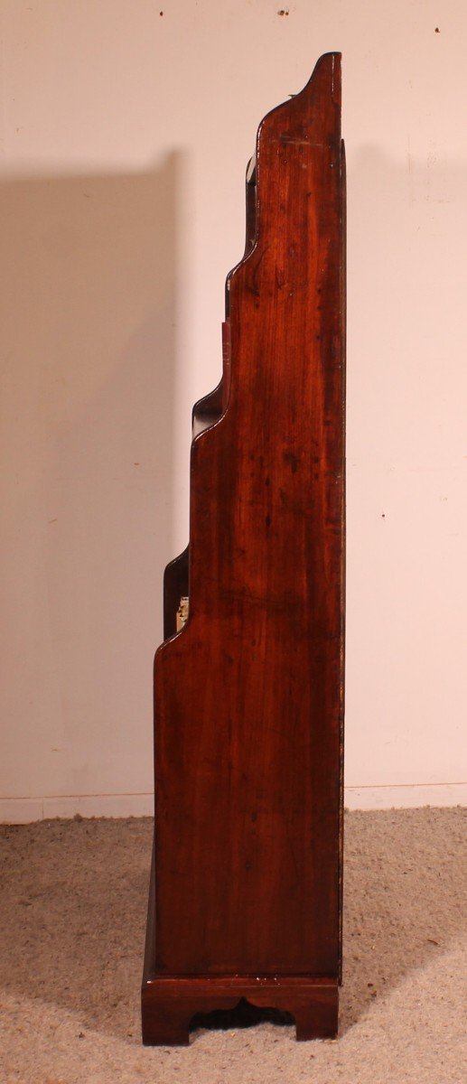 19th Century Mahogany Waterfall Bookcase-photo-5