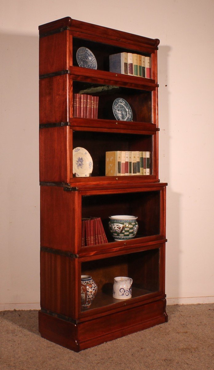 Bookcase Called Stacking Bookcase In Mahogany Of 5 Elements With Extension From Globe Wernicke