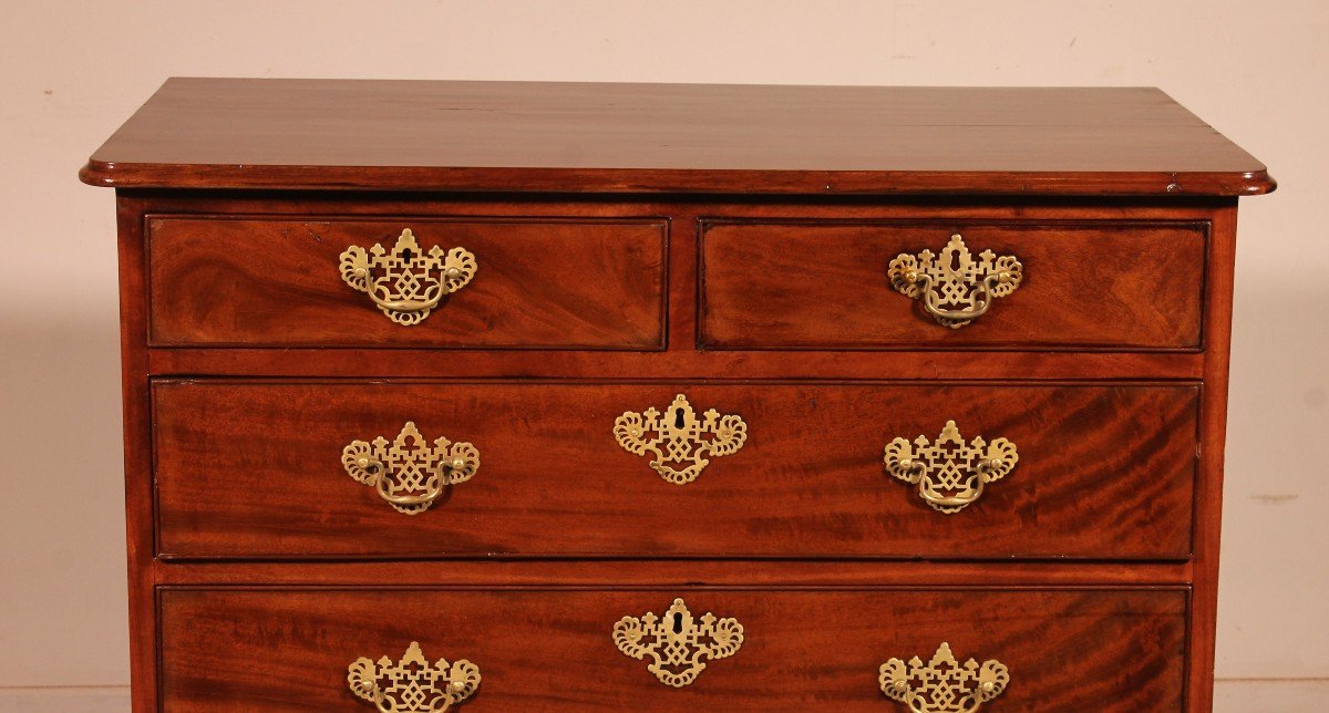 George III Mahogany Chest Of Drawers - 18th Century-photo-2