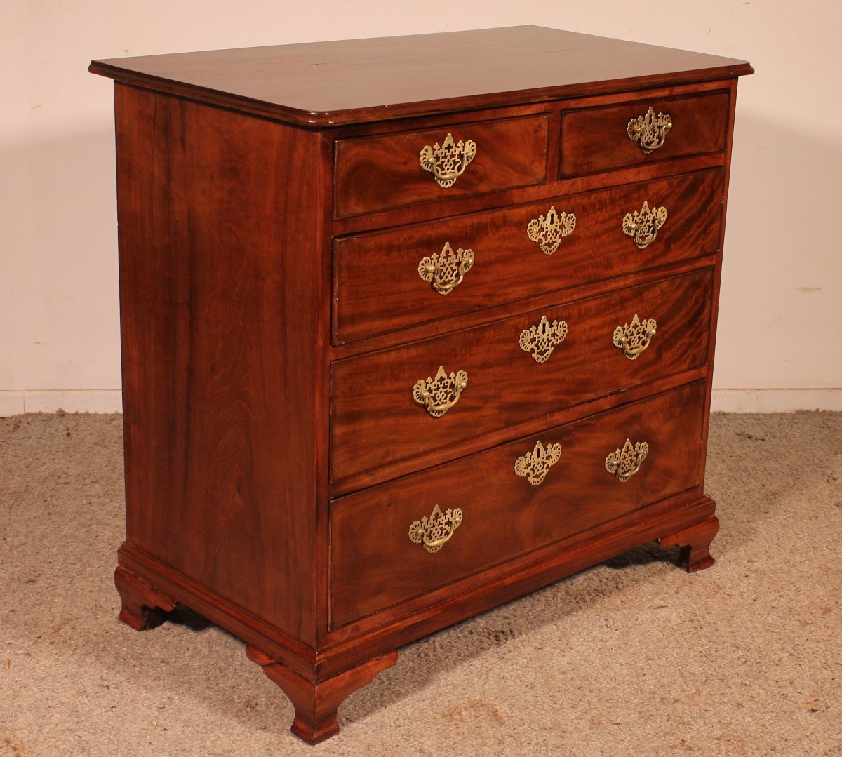 George III Mahogany Chest Of Drawers - 18th Century-photo-4