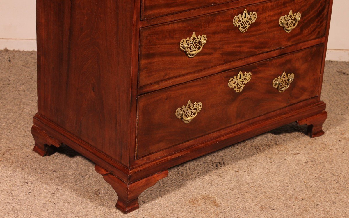 George III Mahogany Chest Of Drawers - 18th Century-photo-1