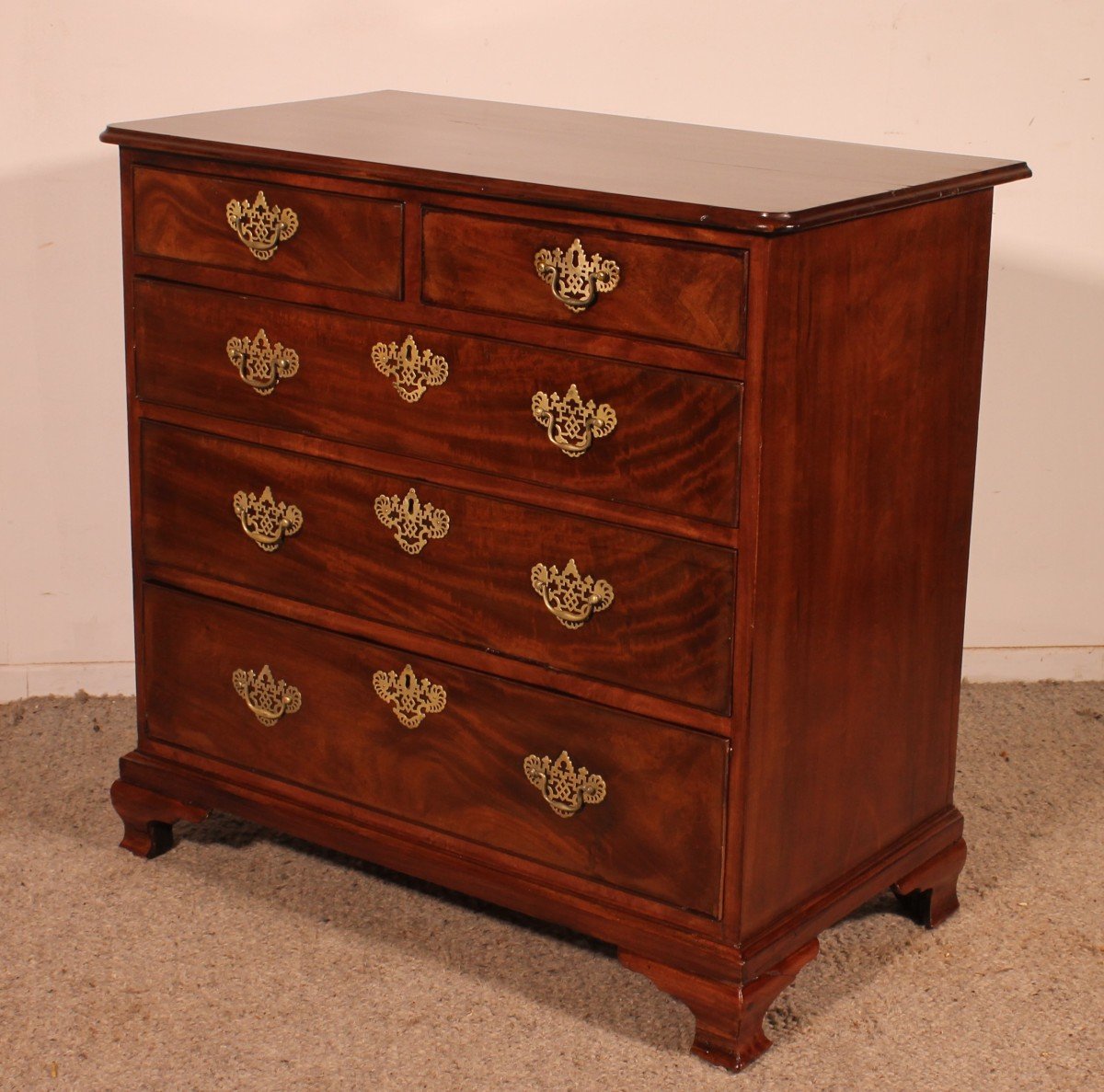 George III Mahogany Chest Of Drawers - 18th Century-photo-5