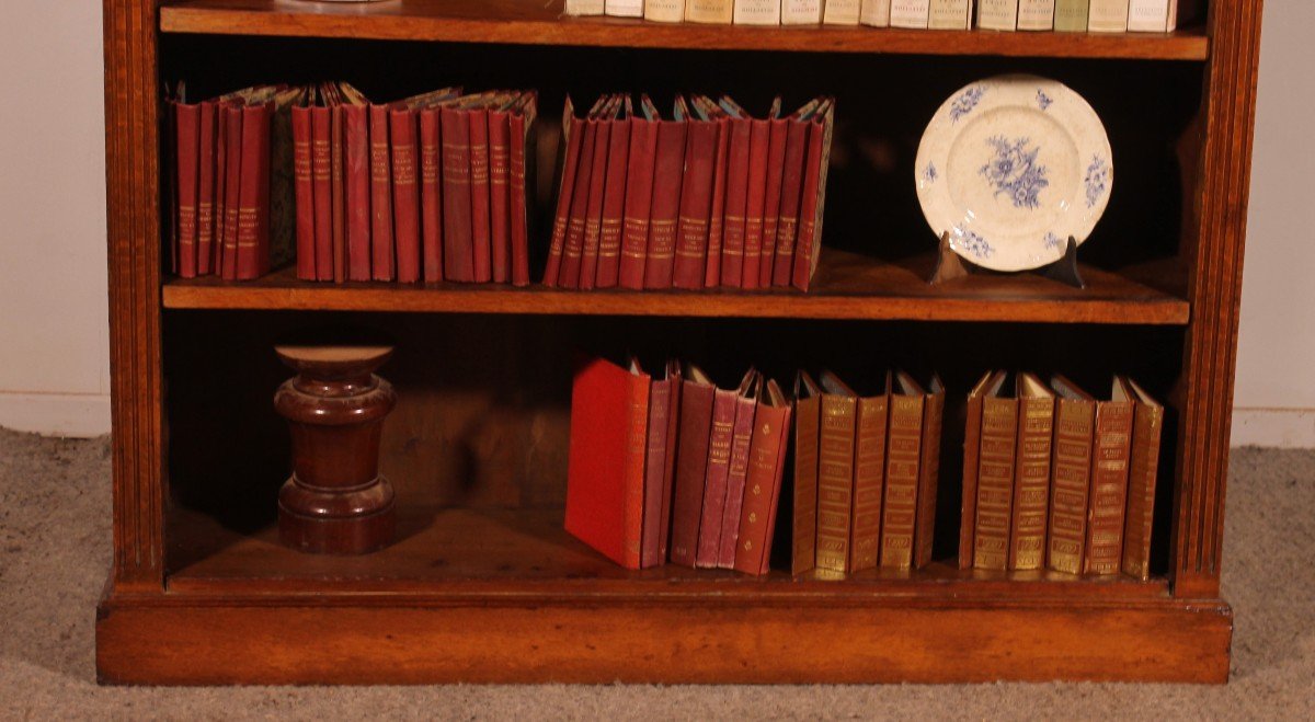 19th Century Oak Open Bookcase - England-photo-4