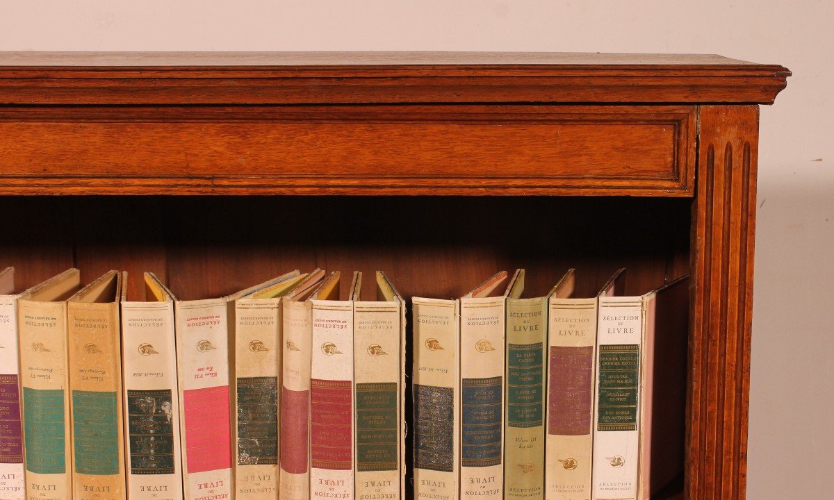 19th Century Oak Open Bookcase - England-photo-1