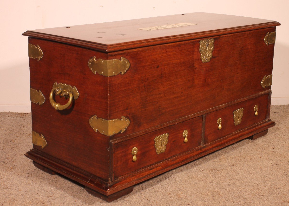 18th Century English Navy Chest Circa 1740 Of Captain John Asher-photo-4