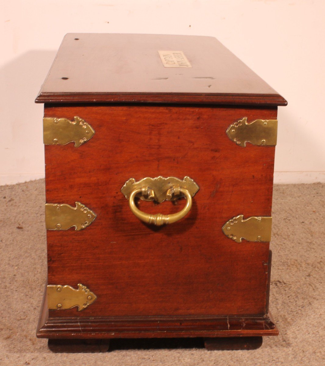 18th Century English Navy Chest Circa 1740 Of Captain John Asher-photo-2