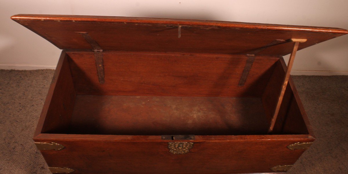 18th Century English Navy Chest Circa 1740 Of Captain John Asher-photo-8