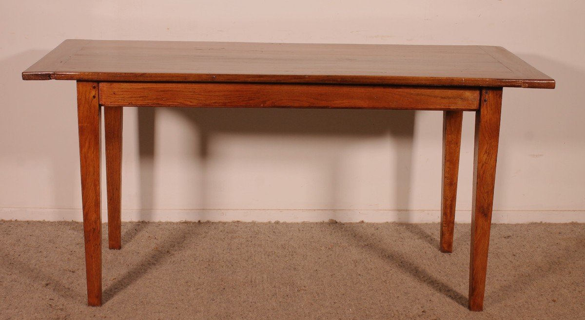 19th Century Oak Farmhouse Table-photo-2