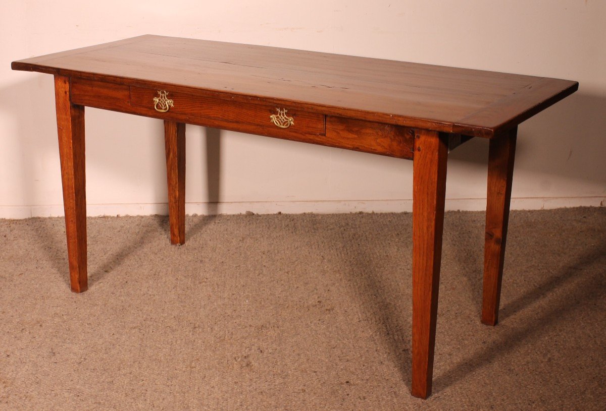 19th Century Oak Farmhouse Table-photo-4