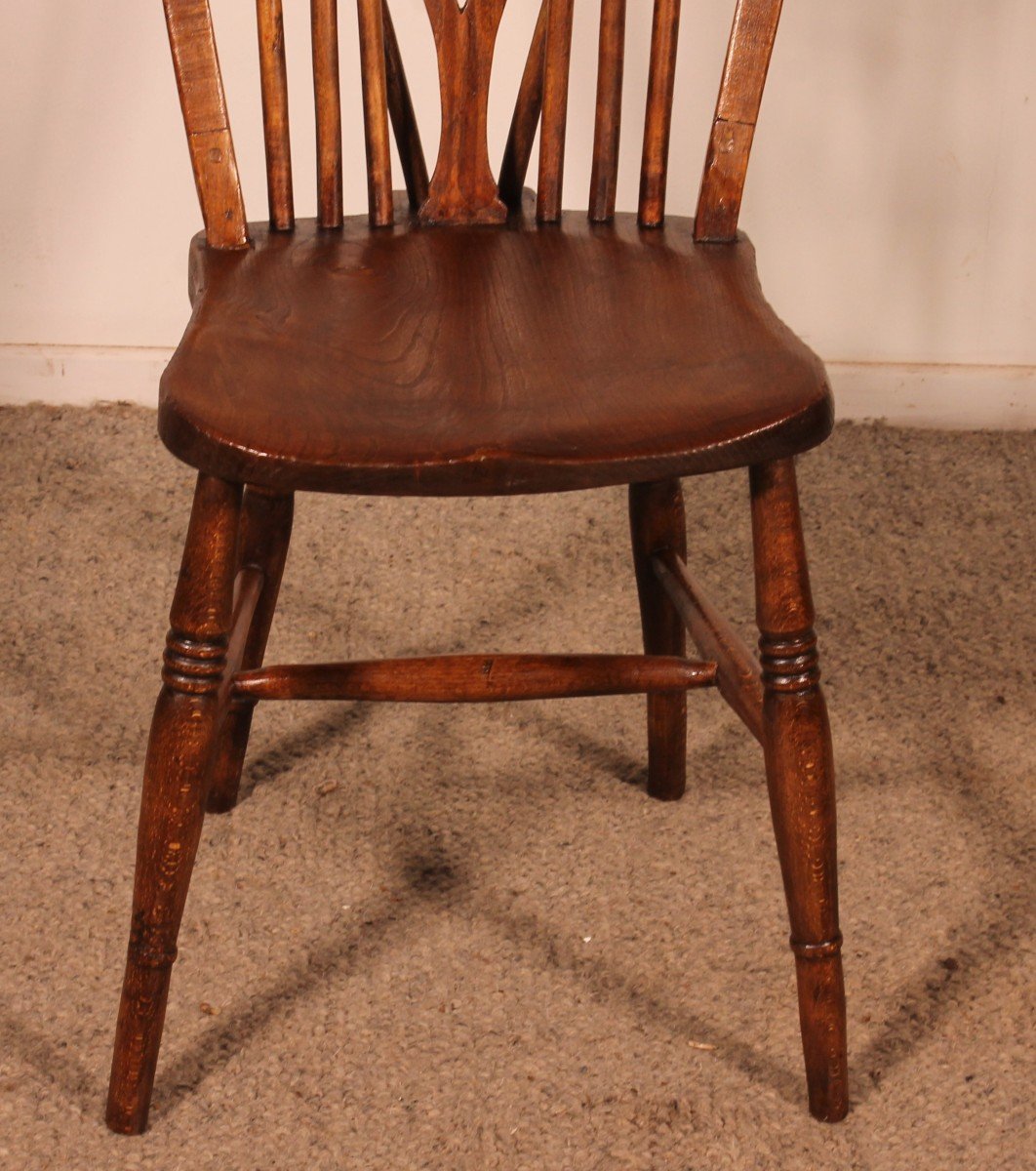 Set Of 6 19th Century Windsor Wheelback Chairs-photo-1