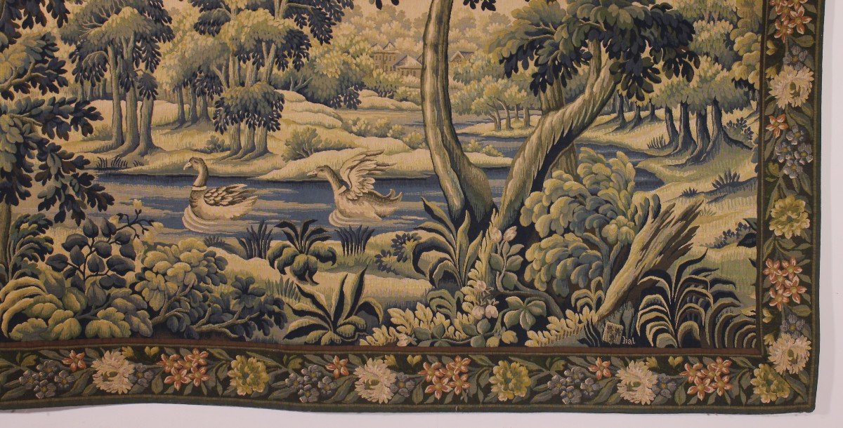 Flemish Verdure Tapestry - 20th Century-photo-2