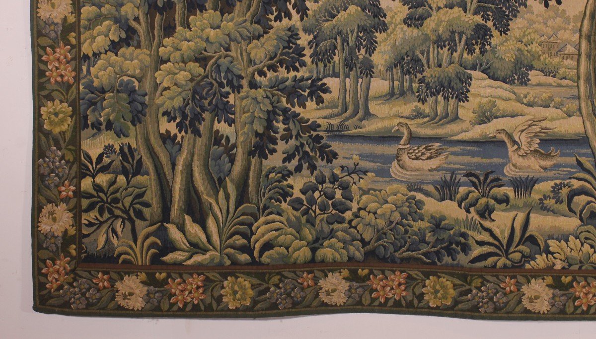 Flemish Verdure Tapestry - 20th Century-photo-3