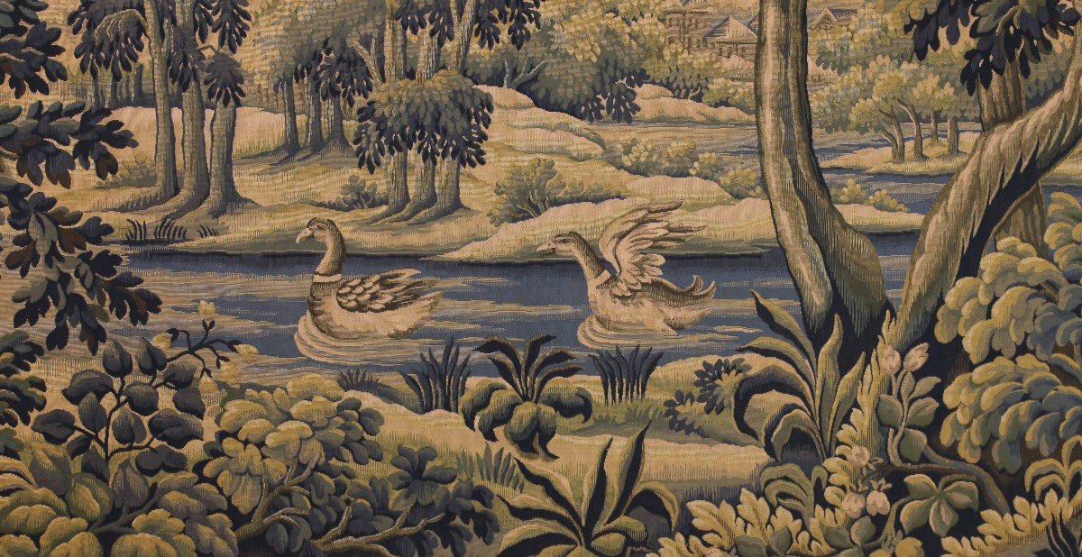 Flemish Verdure Tapestry - 20th Century-photo-4