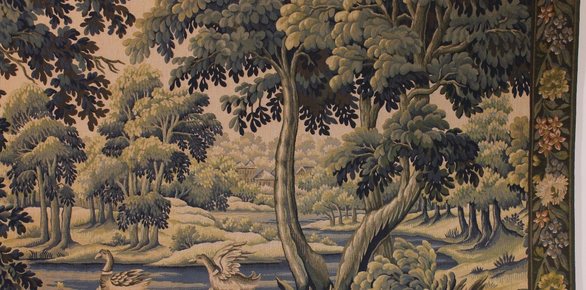 Flemish Verdure Tapestry - 20th Century-photo-2