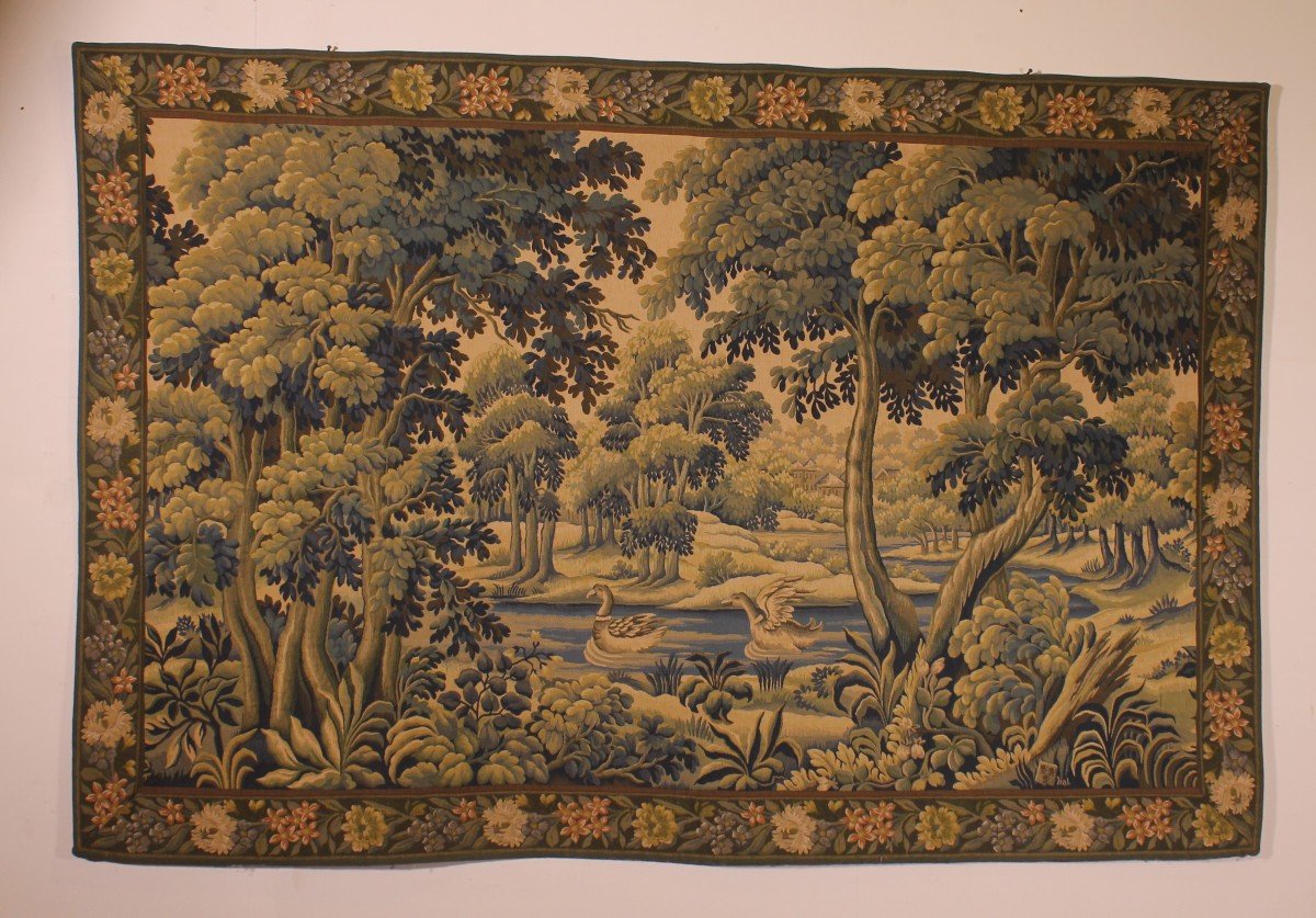 Flemish Verdure Tapestry - 20th Century