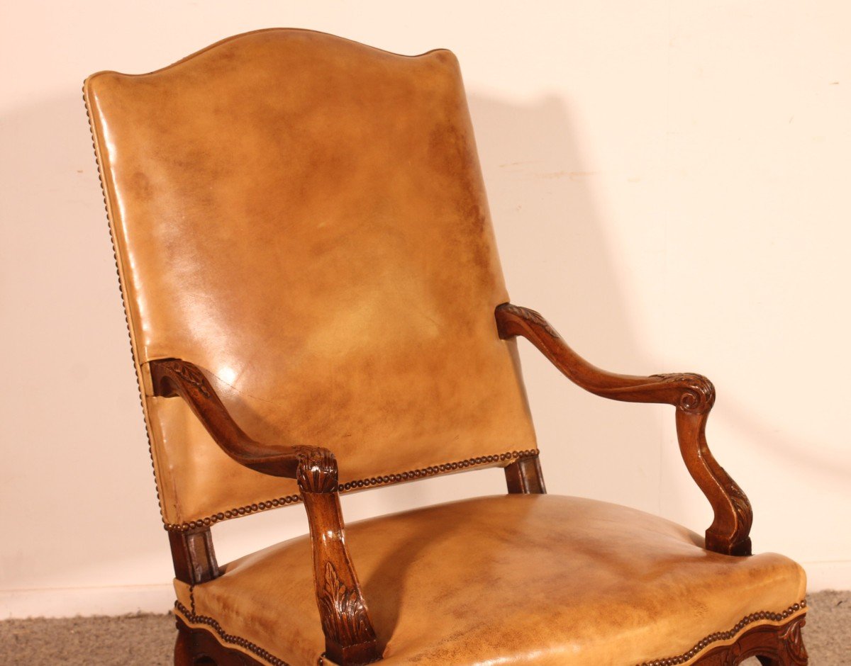 Regency Period Armchair In Walnut - 18th Century-photo-2