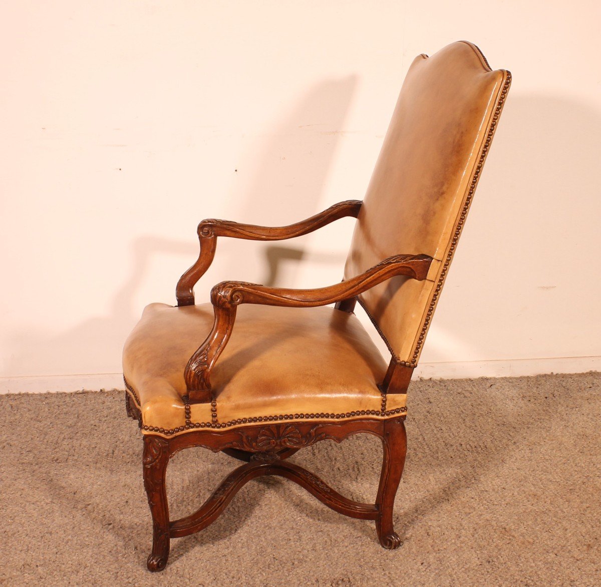 Regency Period Armchair In Walnut - 18th Century-photo-4