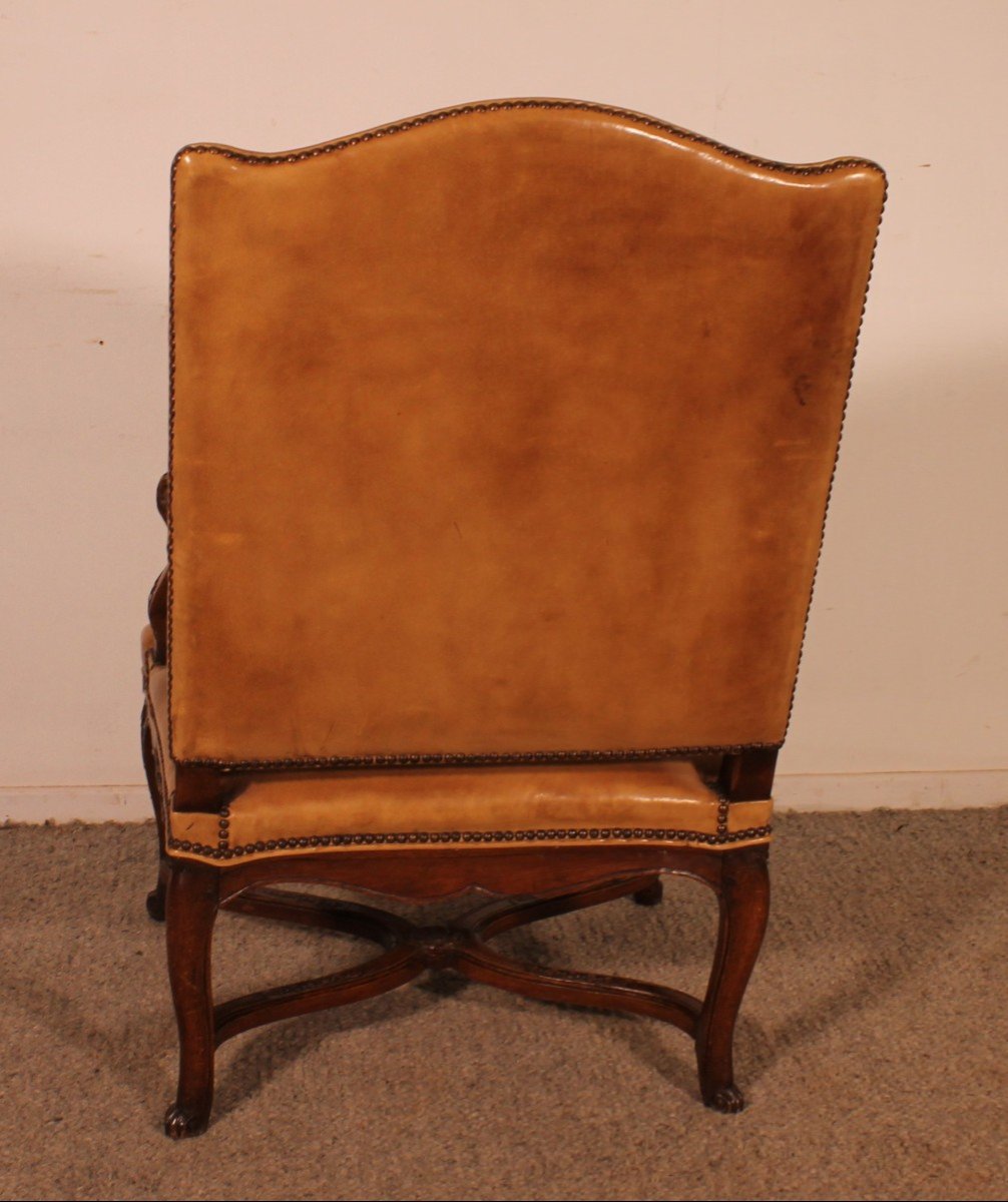 Regency Period Armchair In Walnut - 18th Century-photo-5