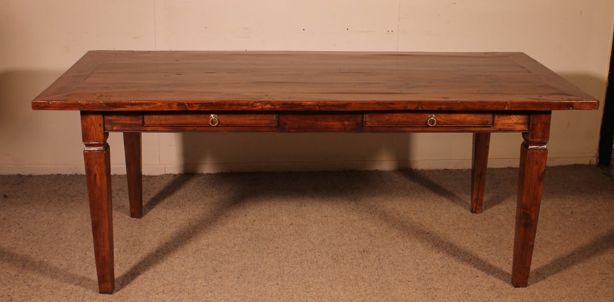 Table De Ferme Du 19° Siècle -pays Bas Avec Une Largeur De 94cm-photo-2