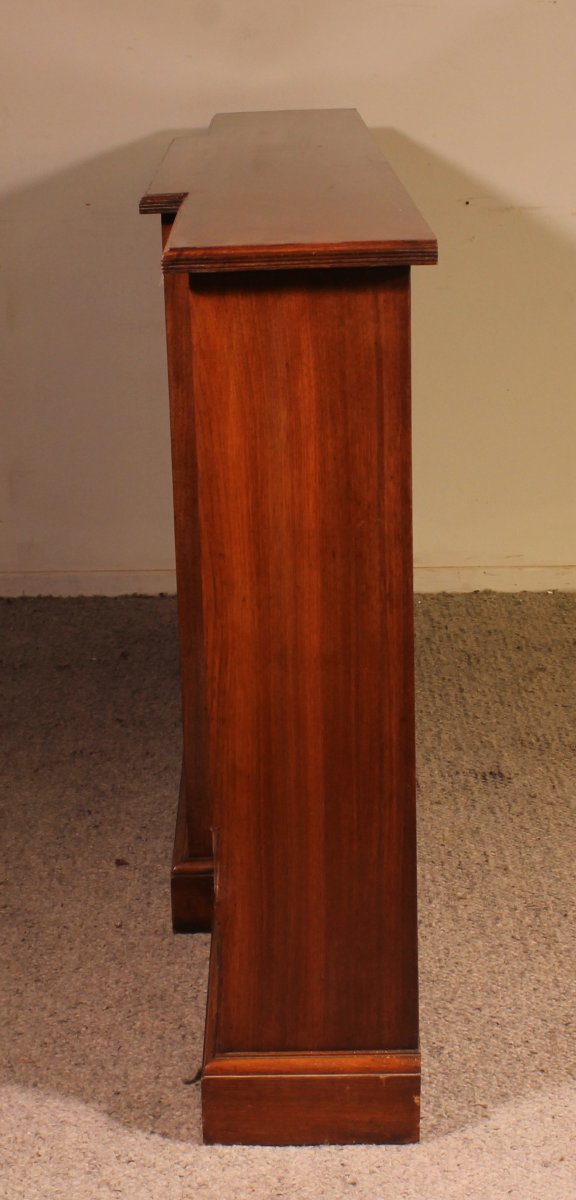 Large 19th Century Walnut Open Bookcase - England-photo-5