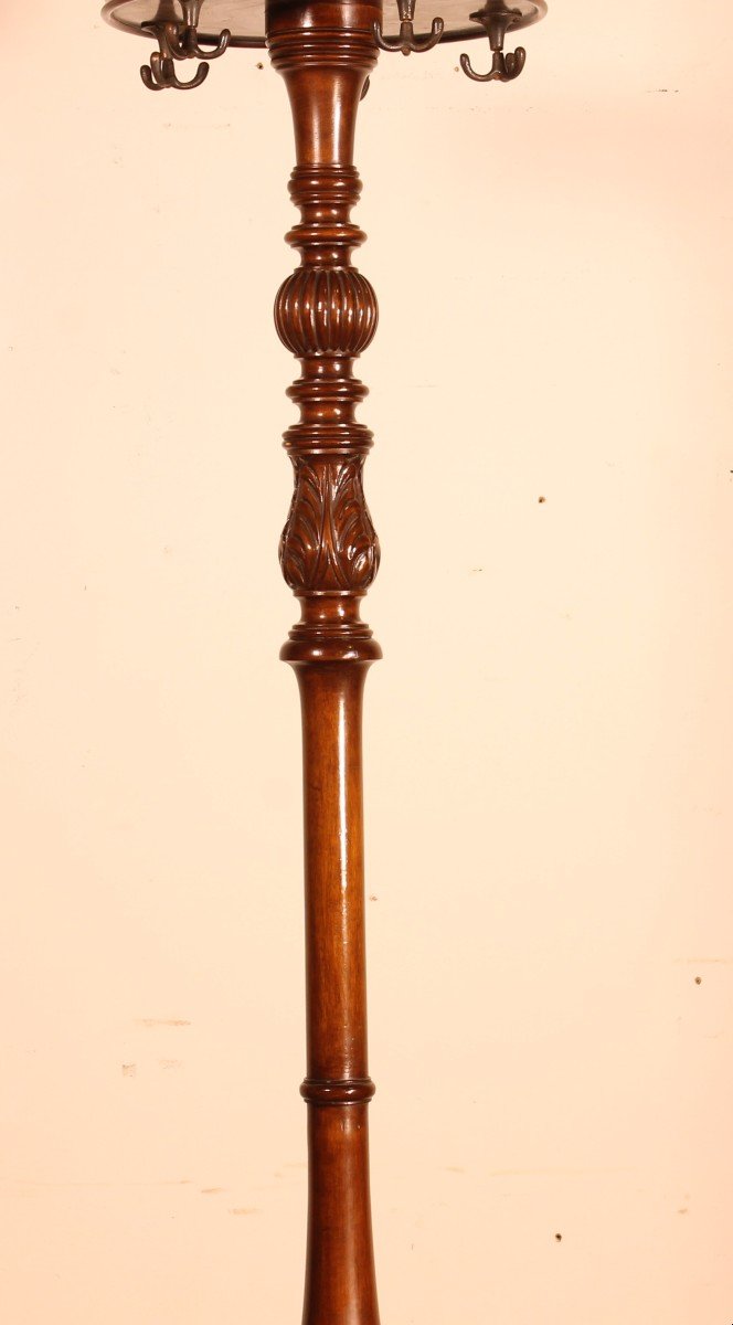 19th Century Mahogany Coat Rack-photo-4