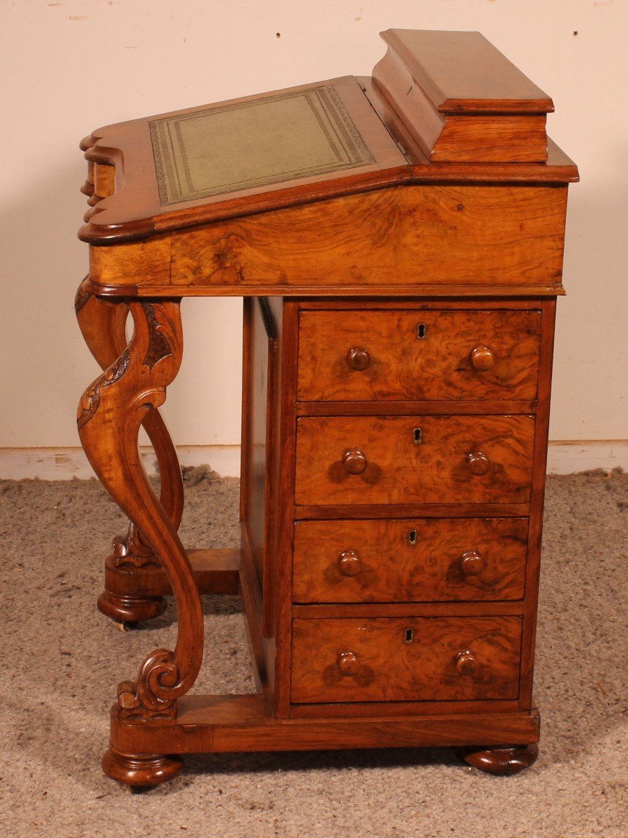 Davenport Desk In Walnut-19th Century-photo-1