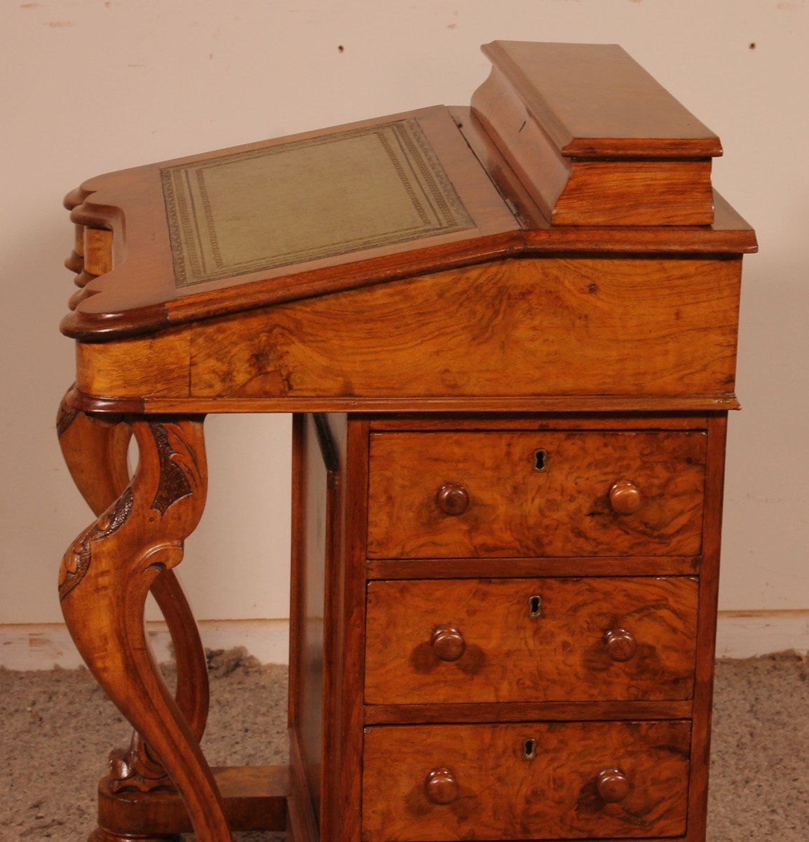 Davenport Desk In Walnut-19th Century-photo-2