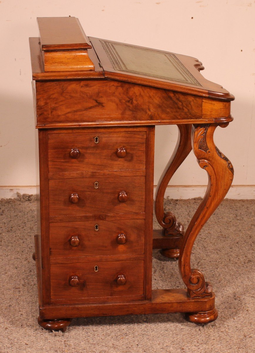 Davenport Desk In Walnut-19th Century-photo-4