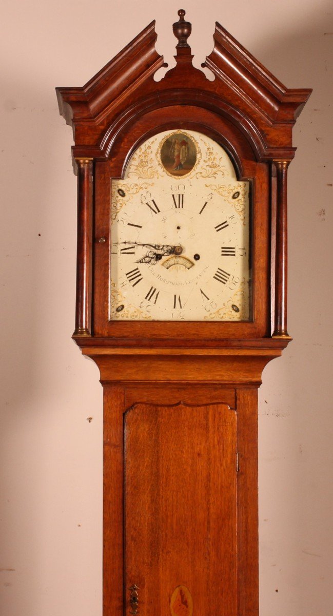 18th Century Longcase Clock By Charles Rowbotham Of Leicester -photo-4