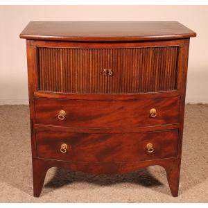 Miniature Bowfront Chest Of Drawers From The 19th Century