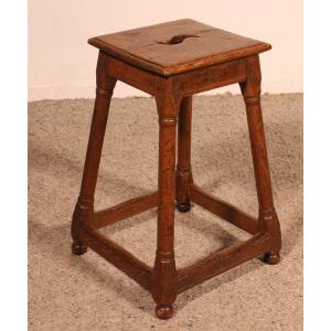Oak Joint Stool From The 18th Century