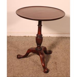 Small Mahogany Pedestal Table - 19th Century