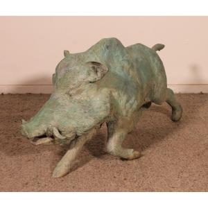 Bronze Boar For Garden