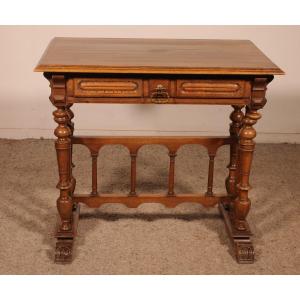 Renaissance Style Walnut Cabinet Base Or Small Decorative Table