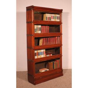 Globe Wernicke Mahogany Bookcase Of 5 Elements With A Drawer