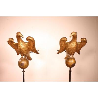 Pair Of Eagles 16th Century In Form Lectern
