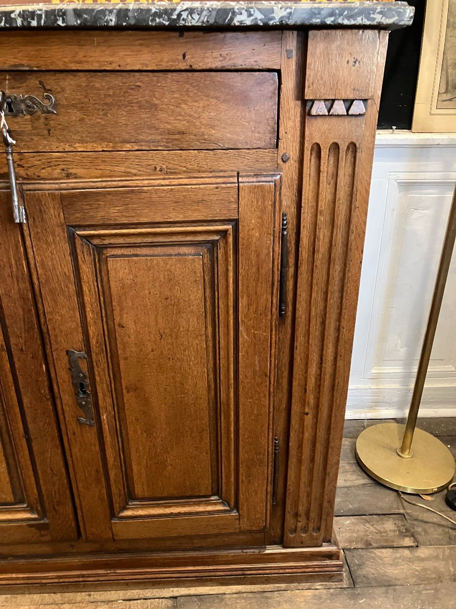 Small Oak Plinth Cabinet, Late 18th Century-photo-4