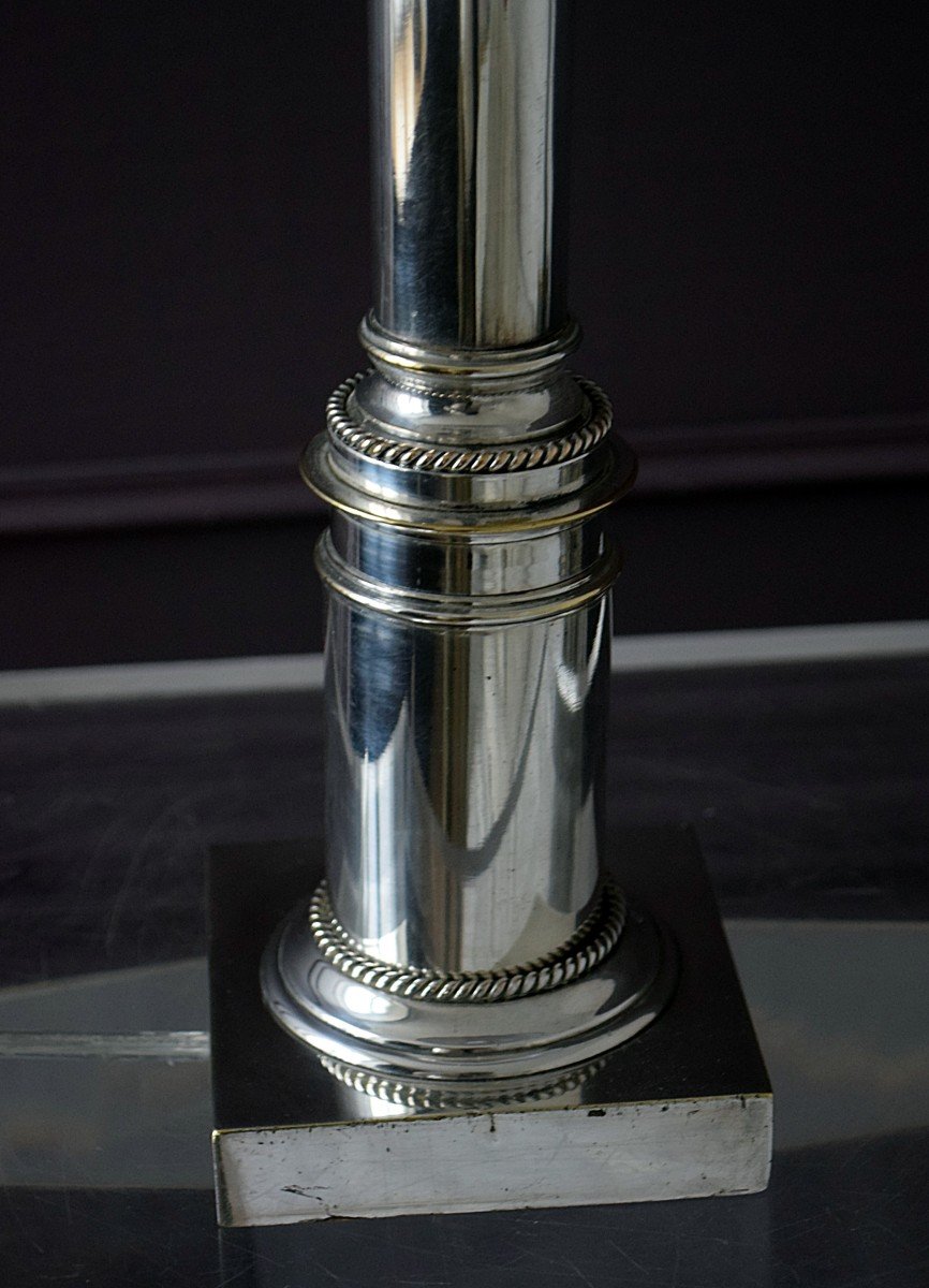 Silver Metal Column Lamp-photo-7